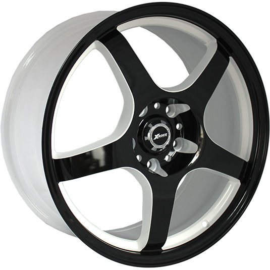 фото диска X-RACE R18 ET39 DIA66,6 PCD:5/112 белый+черный