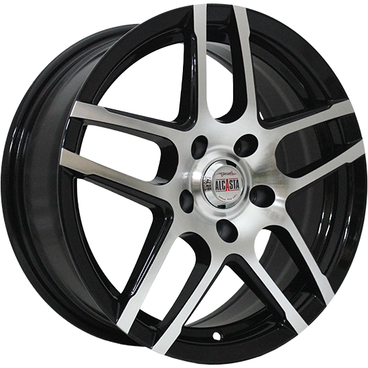 фото диска Alcasta R16 ET37,5 DIA63,3 PCD:4/108 черный полированный