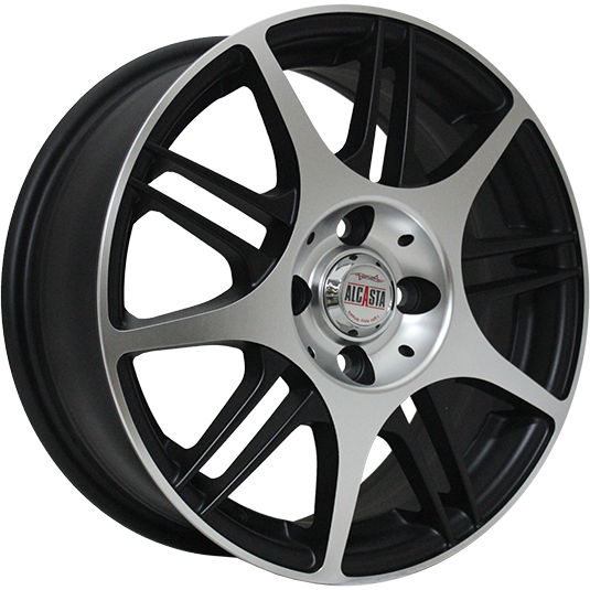 фото диска Alcasta R17 ET43 DIA66,6 PCD:5/112 черный матовый с полировкой