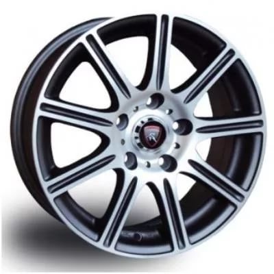 фото диска YAMATO SAMURAI R17 ET45 DIA66,6 PCD:5/112 Антрацитовый матовый с полированной лицевой поверхностью