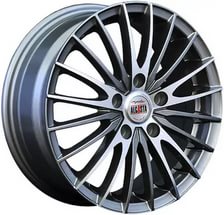 фото диска Alcasta R14 ET49 DIA60,1 PCD:4/100 насыщенный темно-серый полированный
