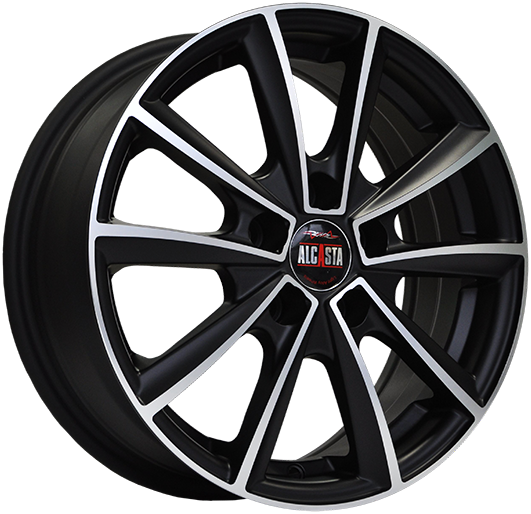 фото диска Alcasta R15 ET43 DIA60,1 PCD:4/100 черный матовый полированный