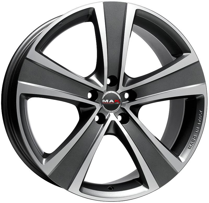 фото диска MAK R19 ET40 DIA76 PCD:5/114,3 Серый матовый с полированной лицевой частью